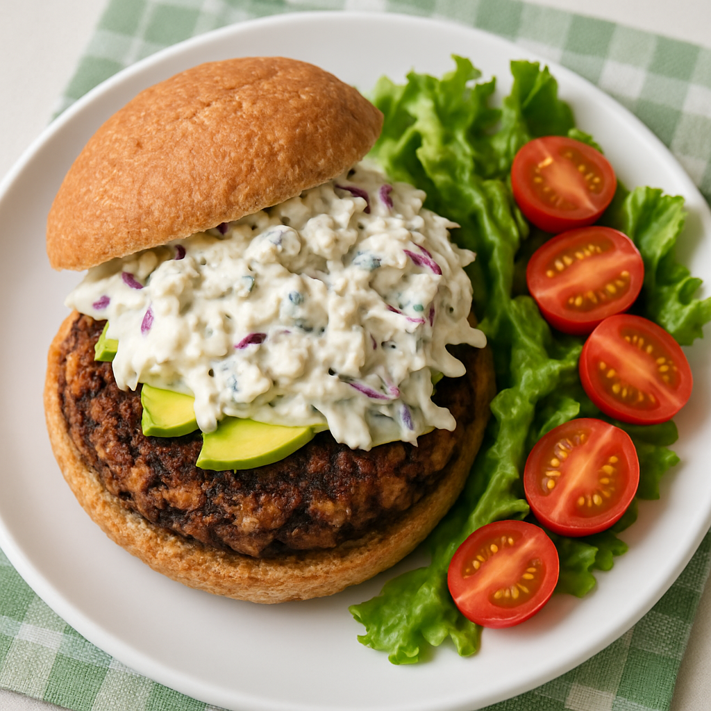 15 Minute Spicy Black Bean Burgers with Blue Cheese Coleslaw