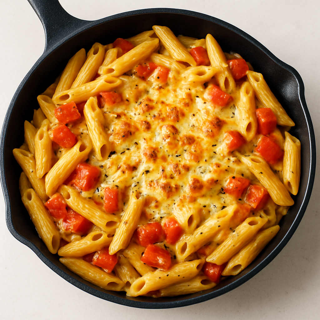 Skillet Penne with Tomatoes & Gouda