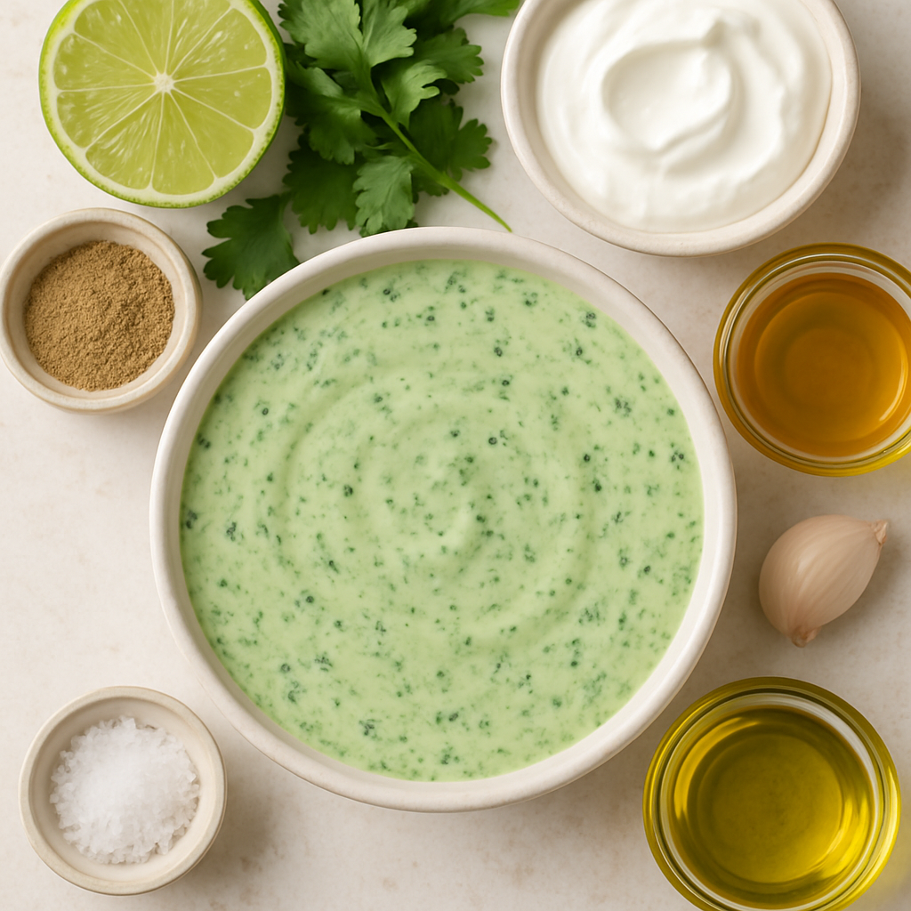 Aderezo Cremoso de Cilantro y Limón