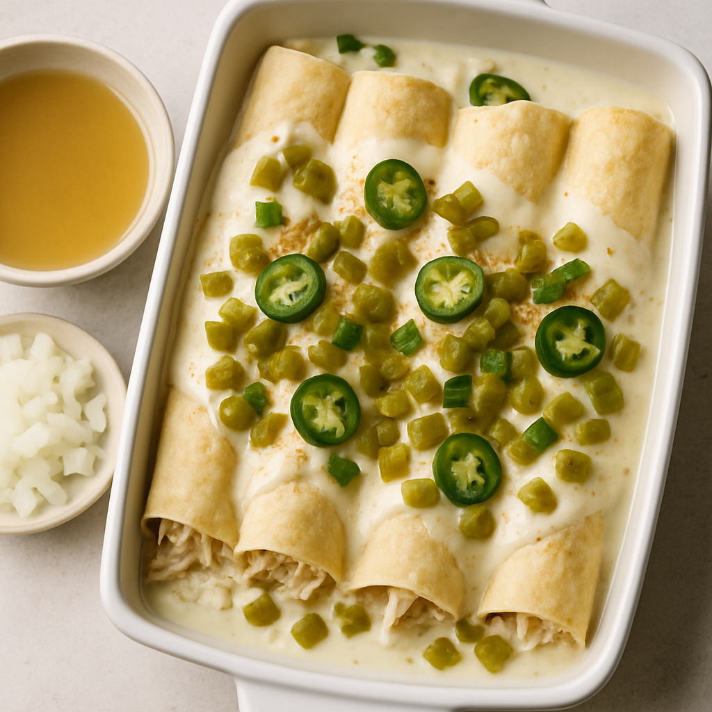Enchiladas Blancas de Pollo