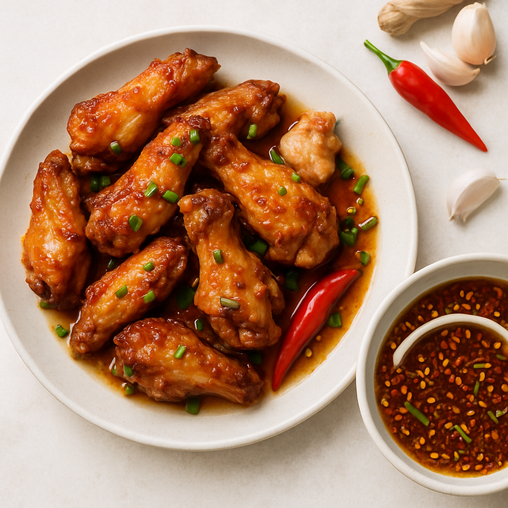 Chicken Wings with Momofuku Octo Vinaigrette