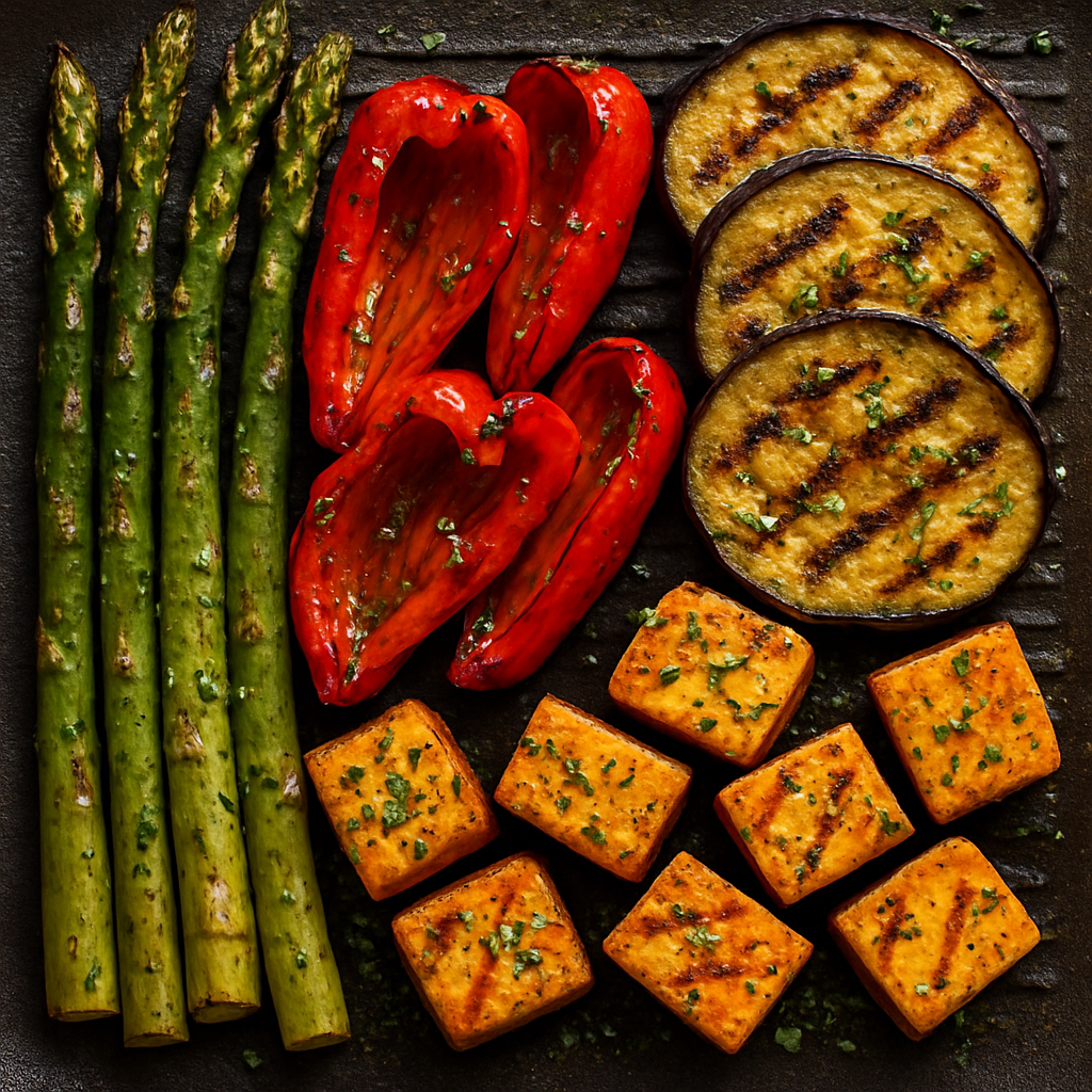 Verduras de Temporada a la Parrilla con Aceites Infusionados