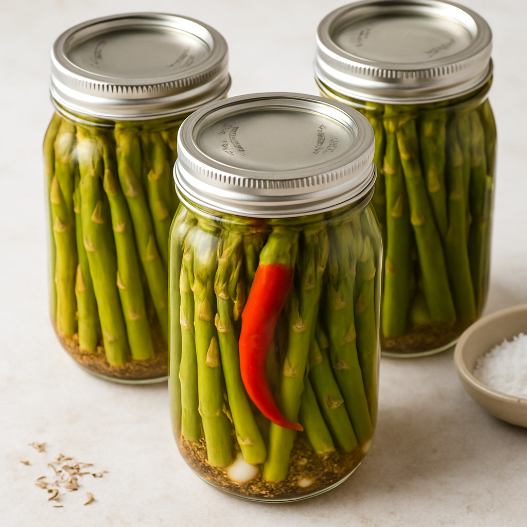 Canned Pickled Spicy Asparagus