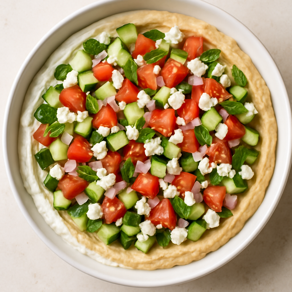 Dip Griego Saludable en Capas