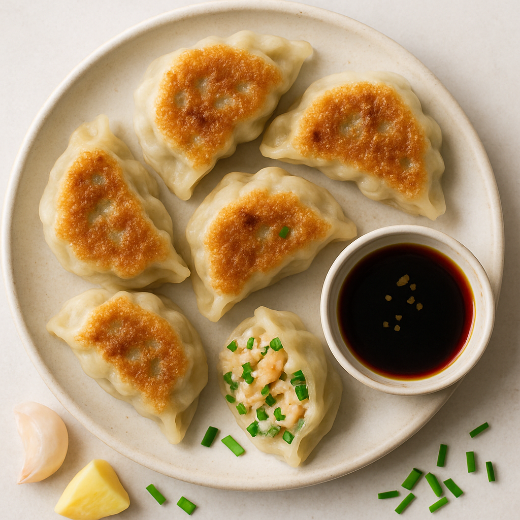 Crispy Shrimp and Chive Dumplings