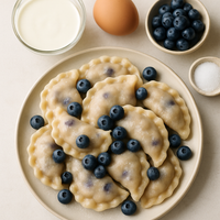 Blueberry Dumplings (Ukrainian Varenyky)