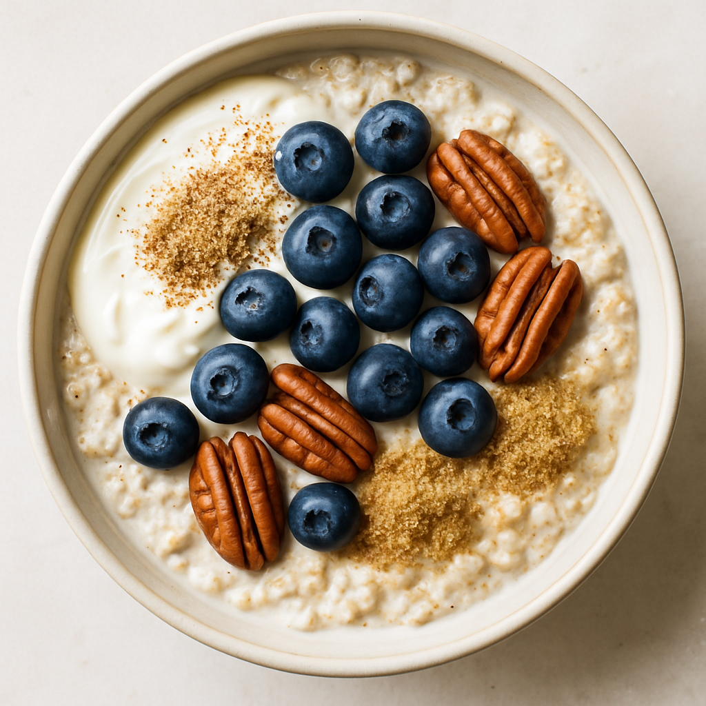 Flax and Blueberry Vanilla Overnight Oats