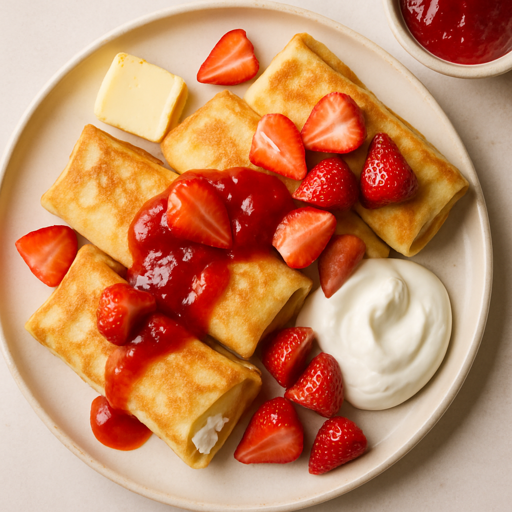 Strawberry Blintzes