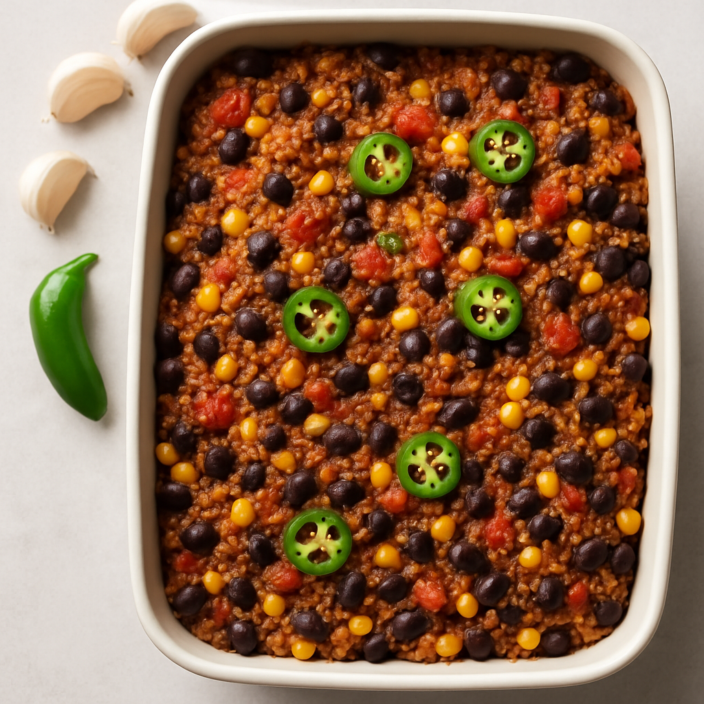 Southwestern Quinoa and Black Bean Casserole