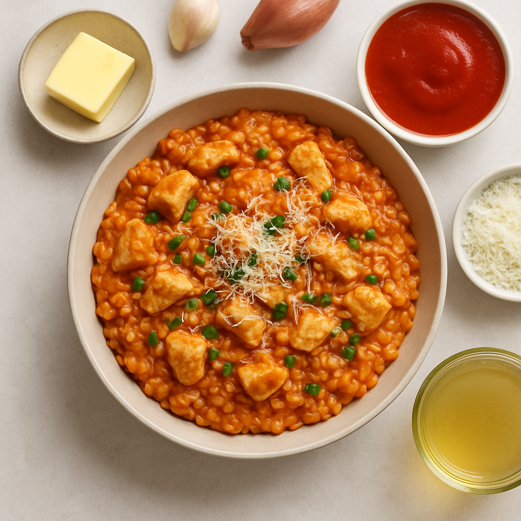 Risotto de Pollo y Tomate en Microondas