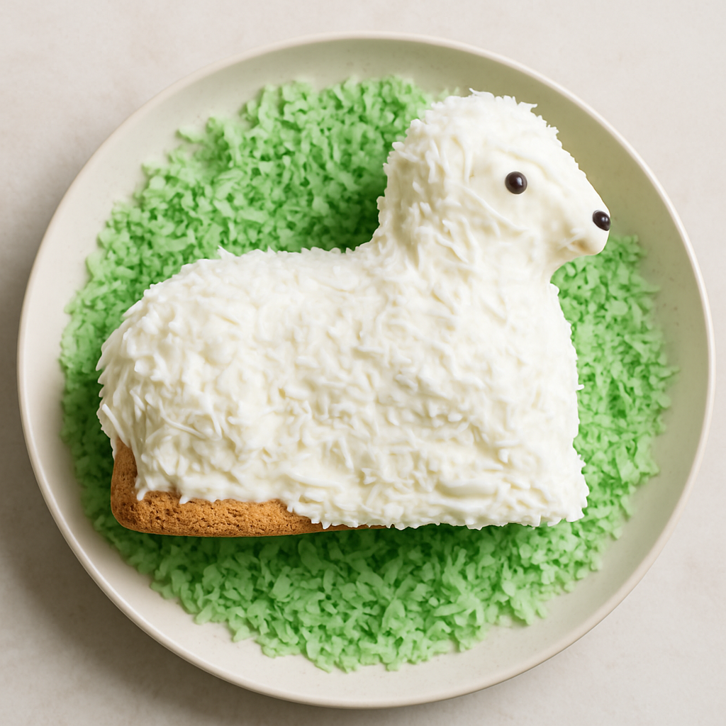 Easter Lamb-Shaped Pound Cake