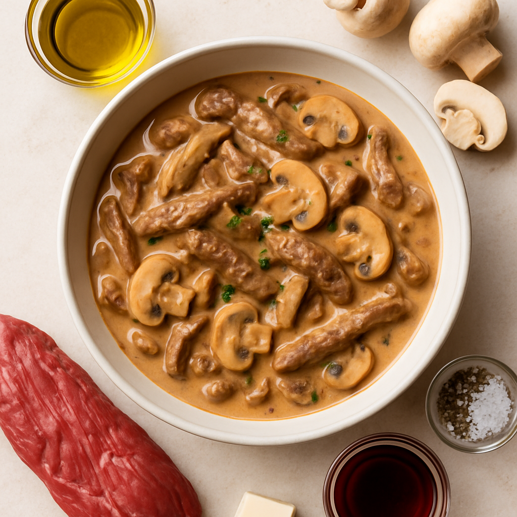 Estofado de Carne a la Stroganoff