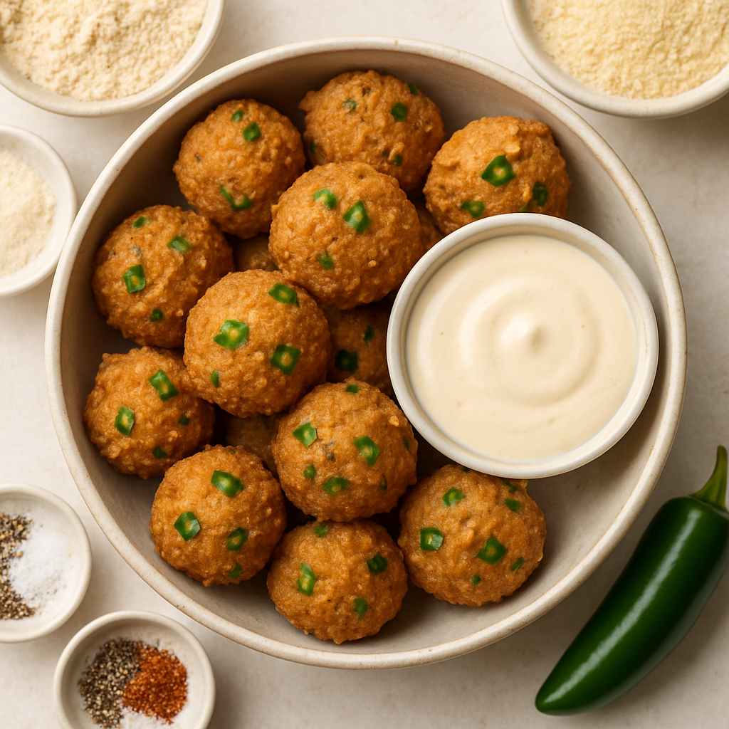 Buñuelos de Jalapeño Criollos Veganos sin Gluten
