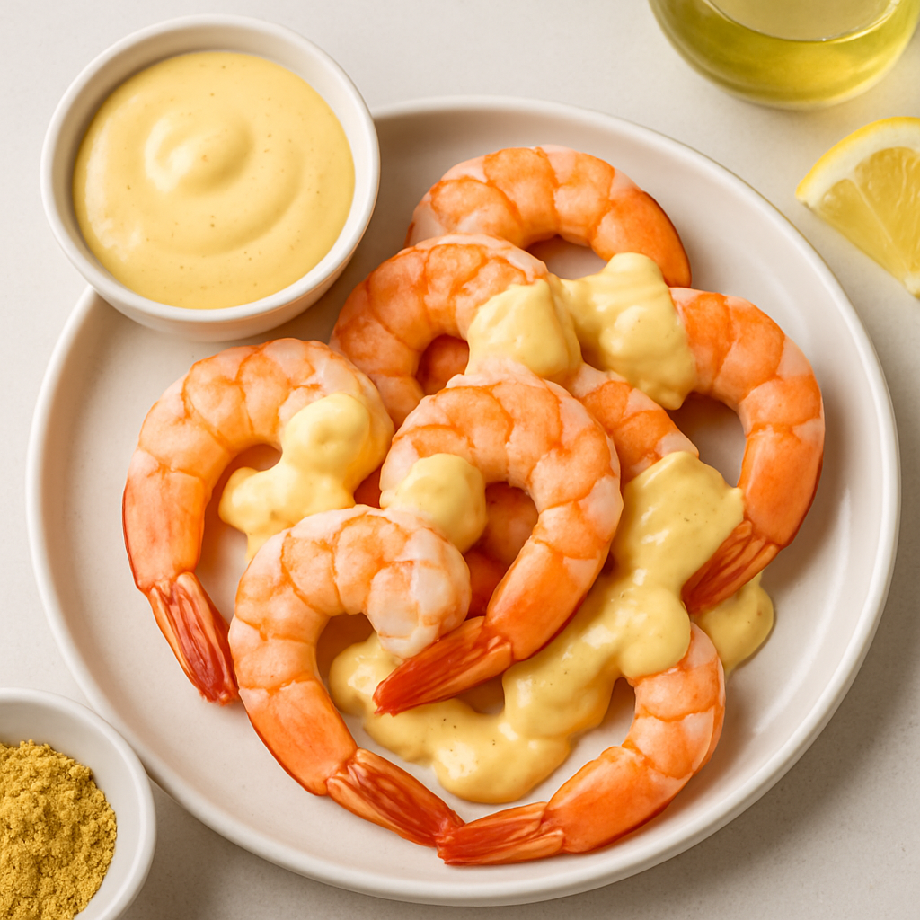 Boiled Shrimp with Spicy Mayonnaise