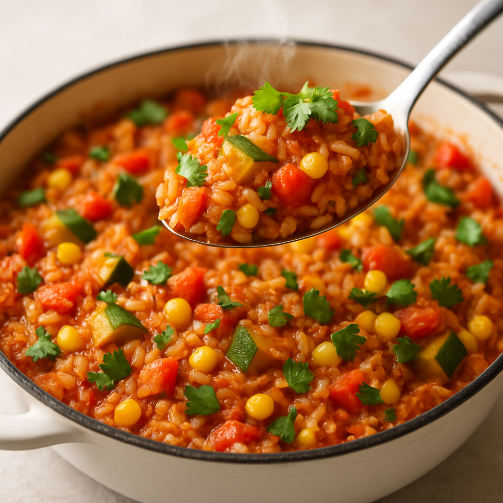 Cazuela de Arroz Mexicano en Una Olla