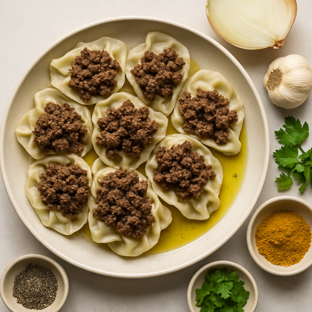 Afghan Beef Dumplings (Mantu)