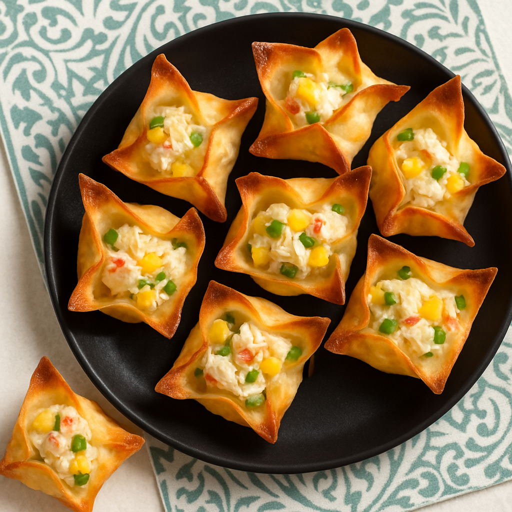 Wontons de Cangrejo al Horno