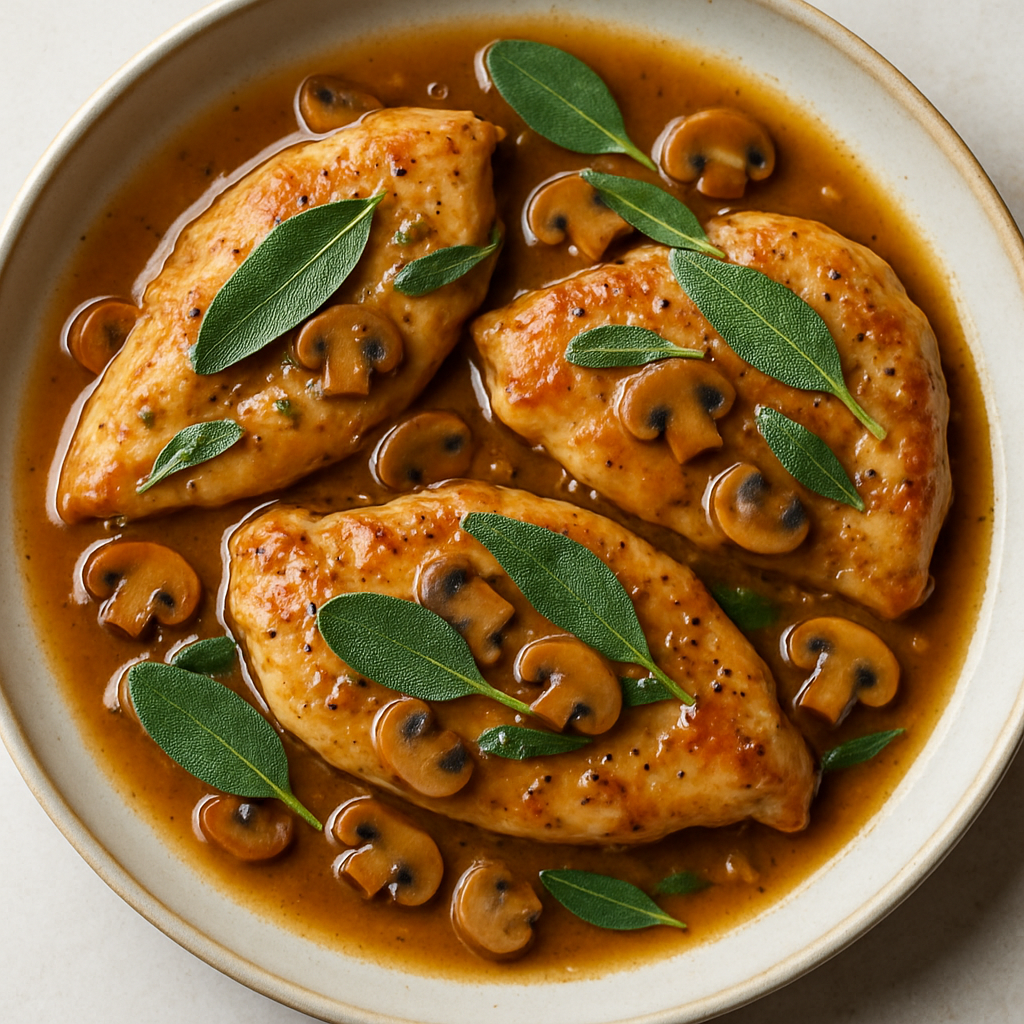 Chicken Marsala with Sage