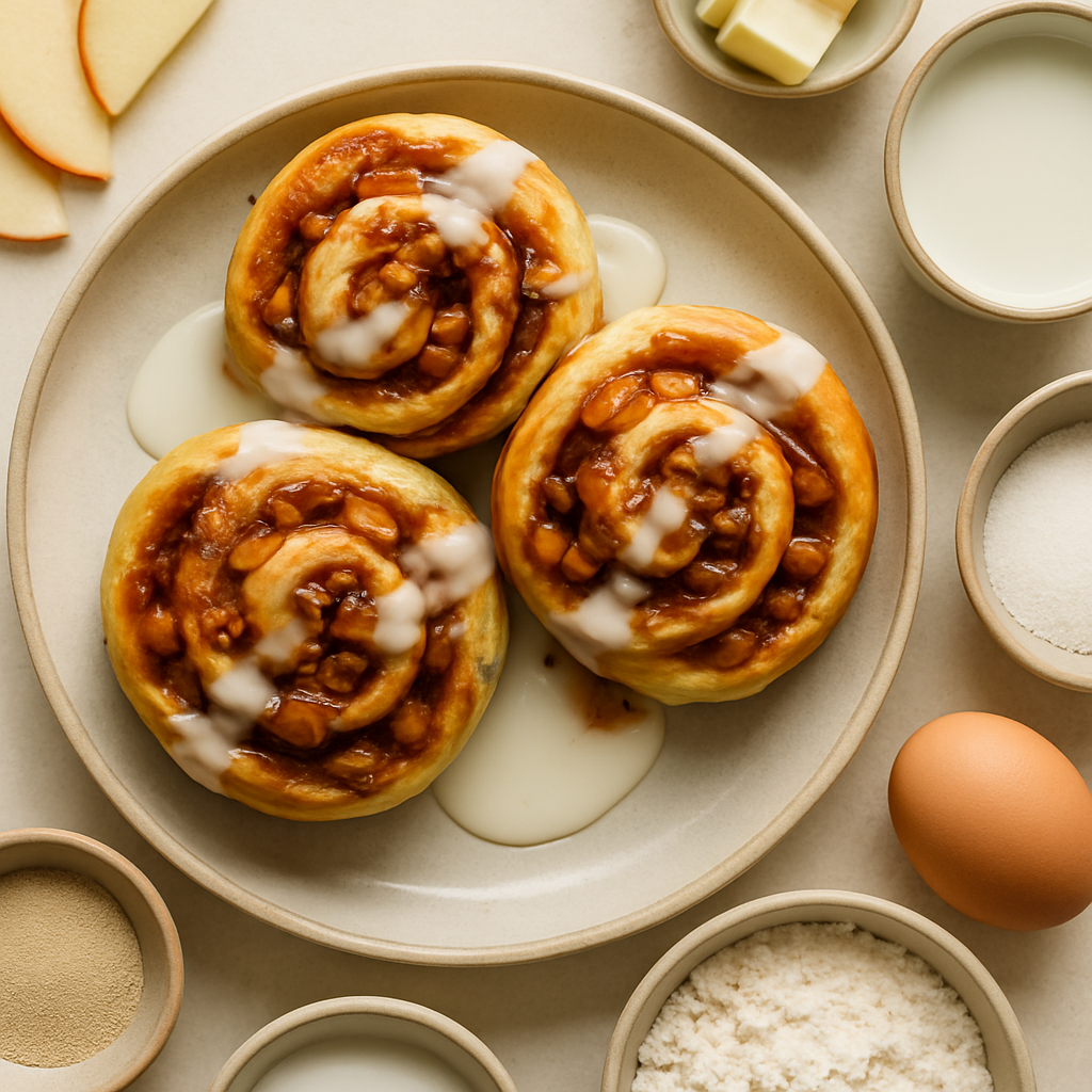 Rollos de Canela con Manzana y Chipotle para Preparar la Noche Anterior