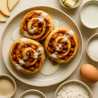 Overnight Apple Chipotle Cinnamon Rolls