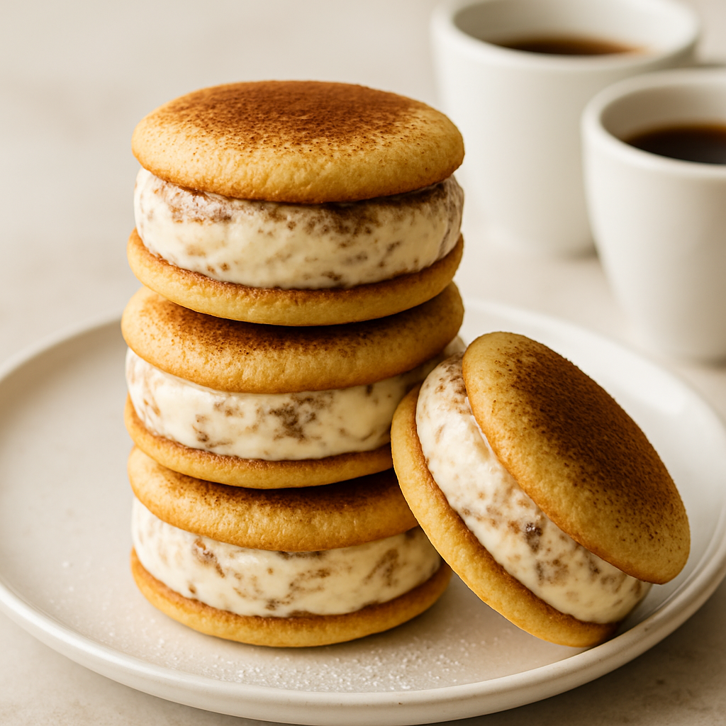 Tiramisu Ice Cream Sandwich Cookies