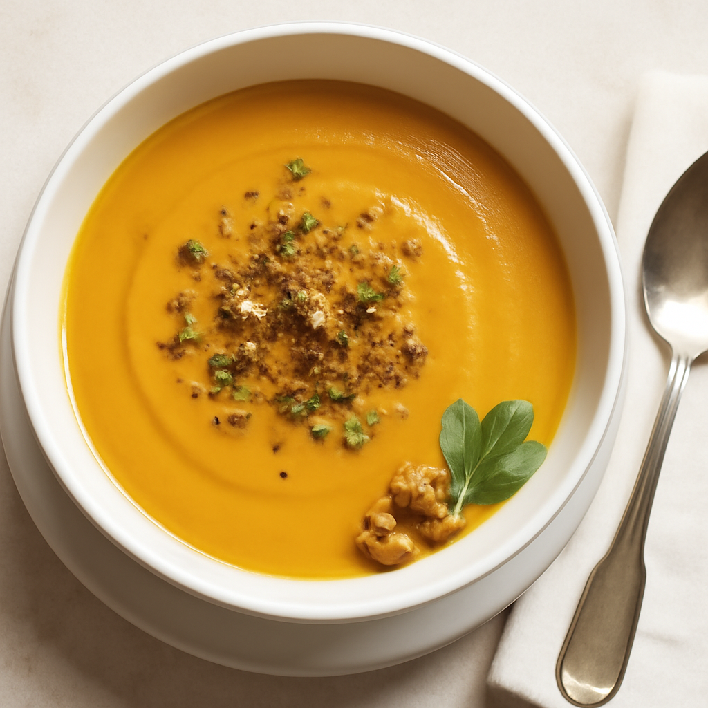 Sopa de Calabaza Asada de Invierno