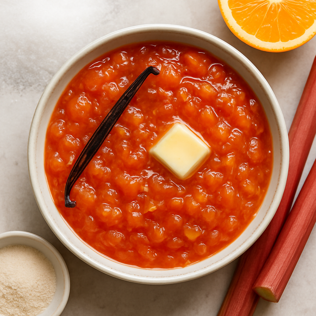 Rhubarb Orange Vanilla Jam
