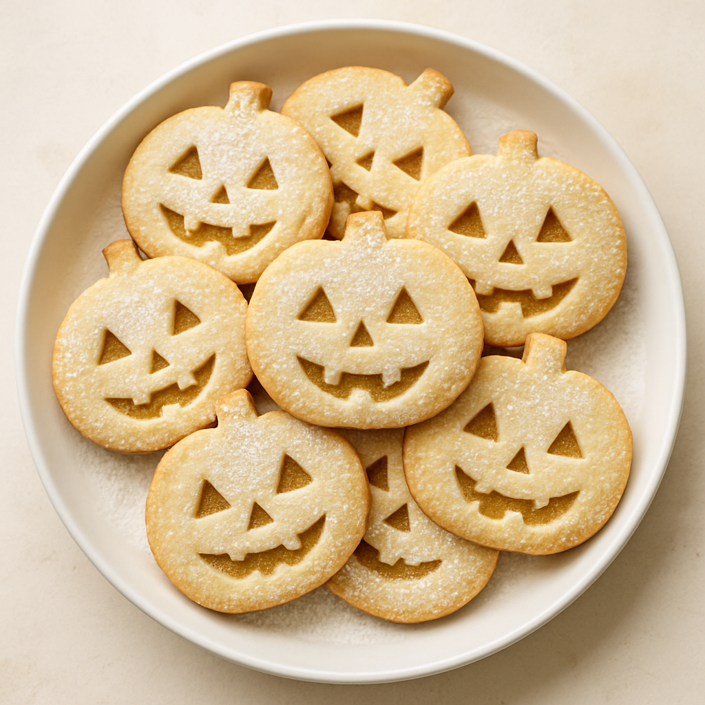 Galletas de azúcar de calabaza de Halloween