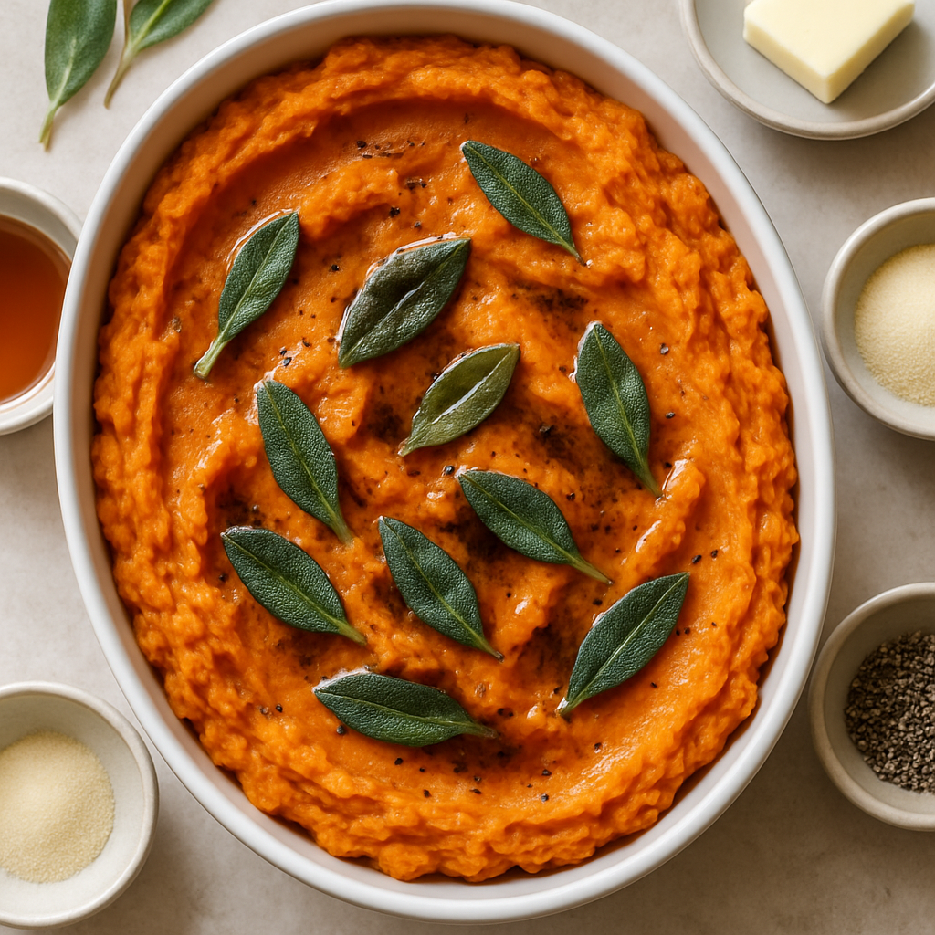 Brown Butter and Sage Sweet Potato Casserole