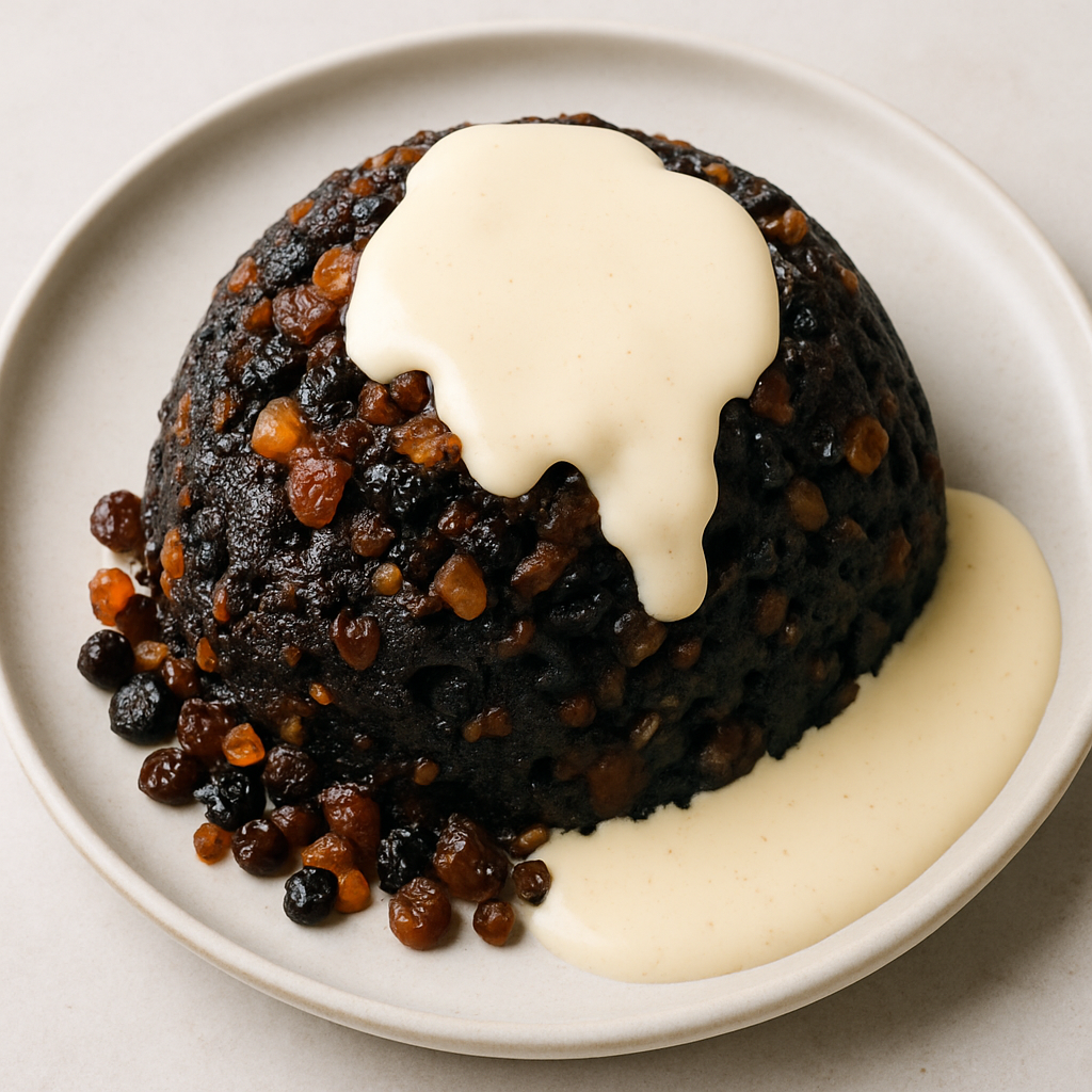 Irish Stout Pudding with Whiskey Cream