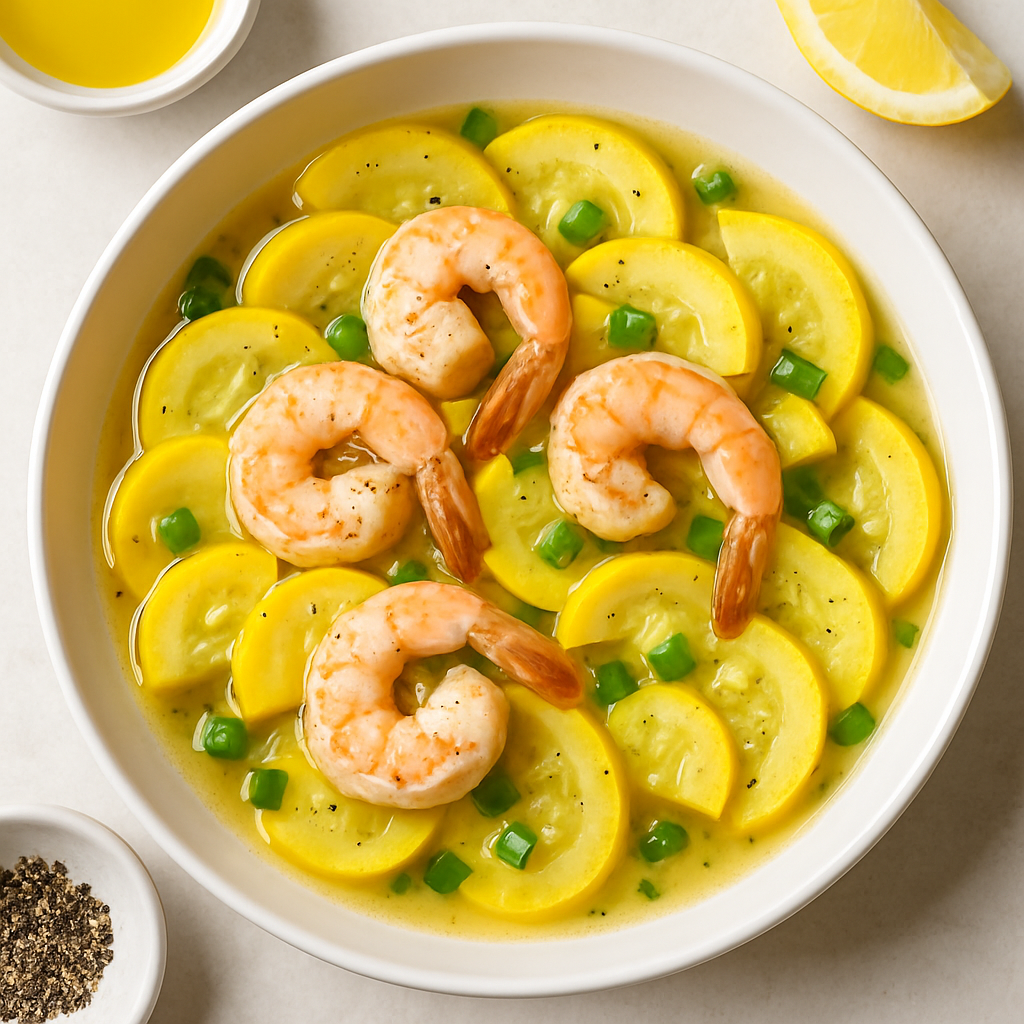 Calabaza Amarilla con Limón y Camarones