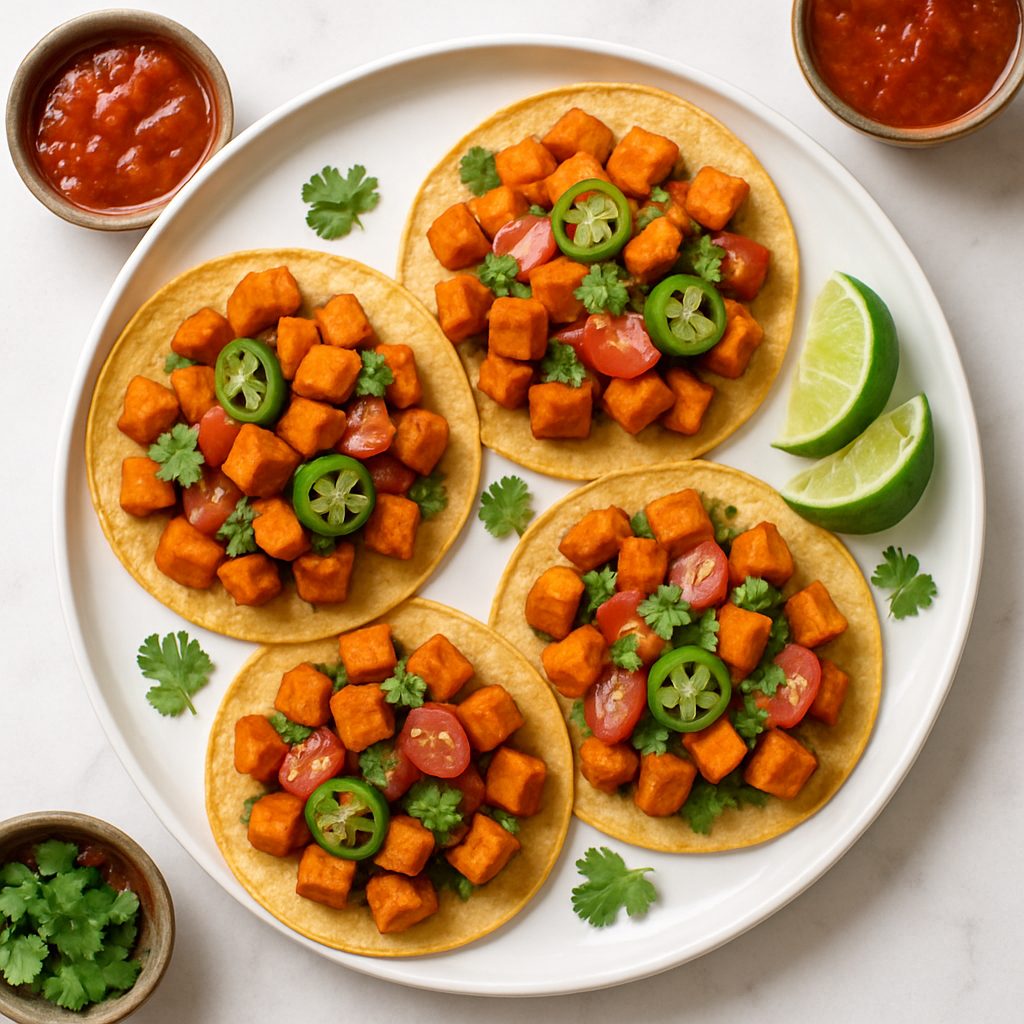 Spicy Sweet Potato Tostadas
