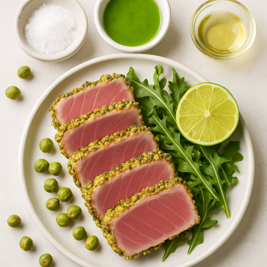 Wasabi Pea-Crusted Seared Tuna