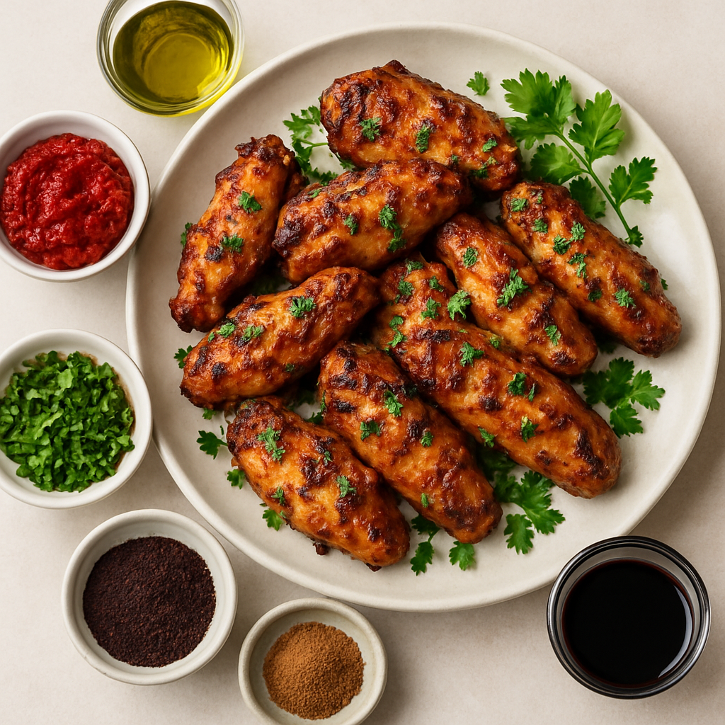 Alitas de Pollo a la Turca a la Parrilla