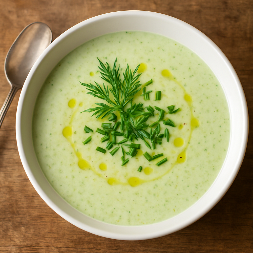 Chilled Cucumber Soup with Organic Greek Yogurt