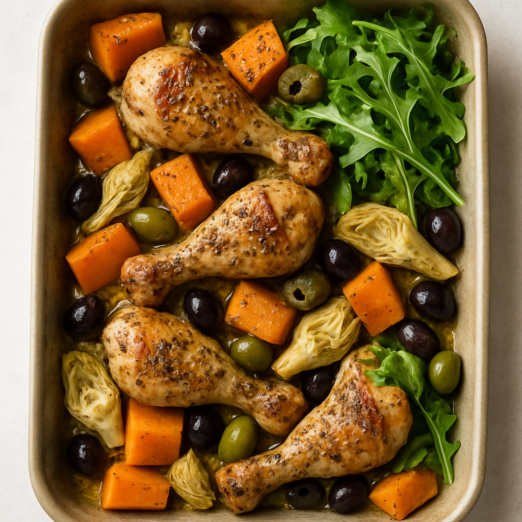 Pollo al Orégano con Calabaza al Horno