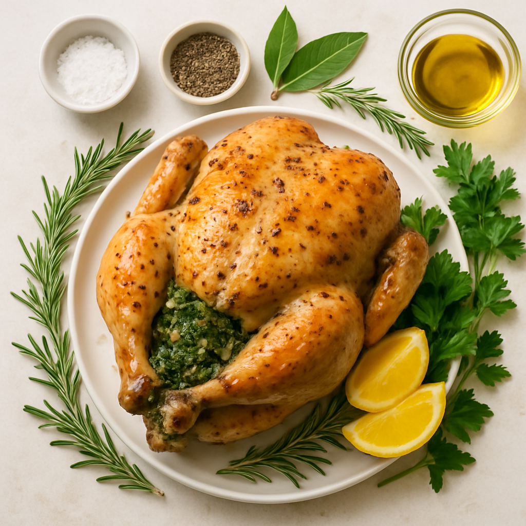 Herb Stuffed Roast Chicken