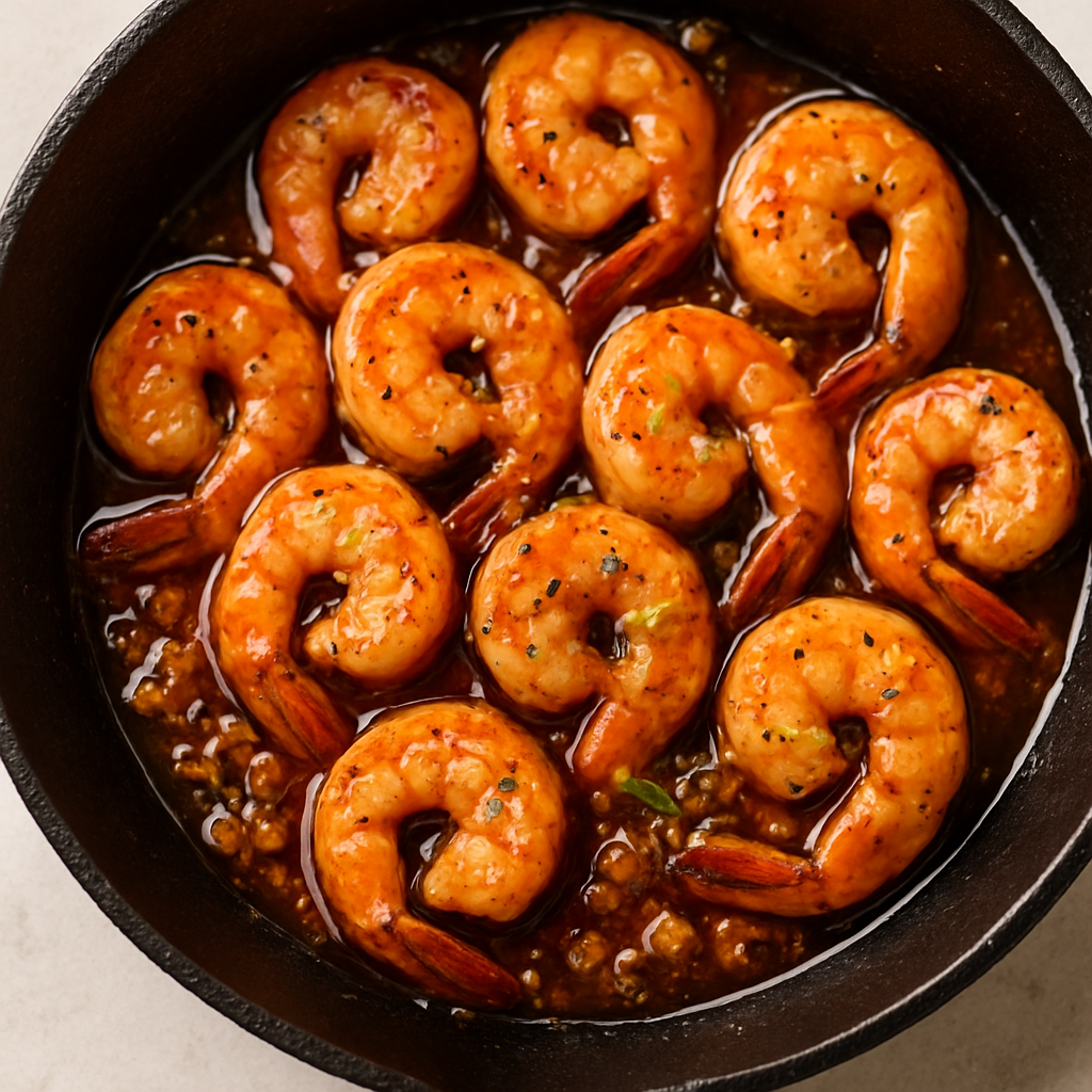 Camarones Crujientes, Picantes y Dulces en Sartén