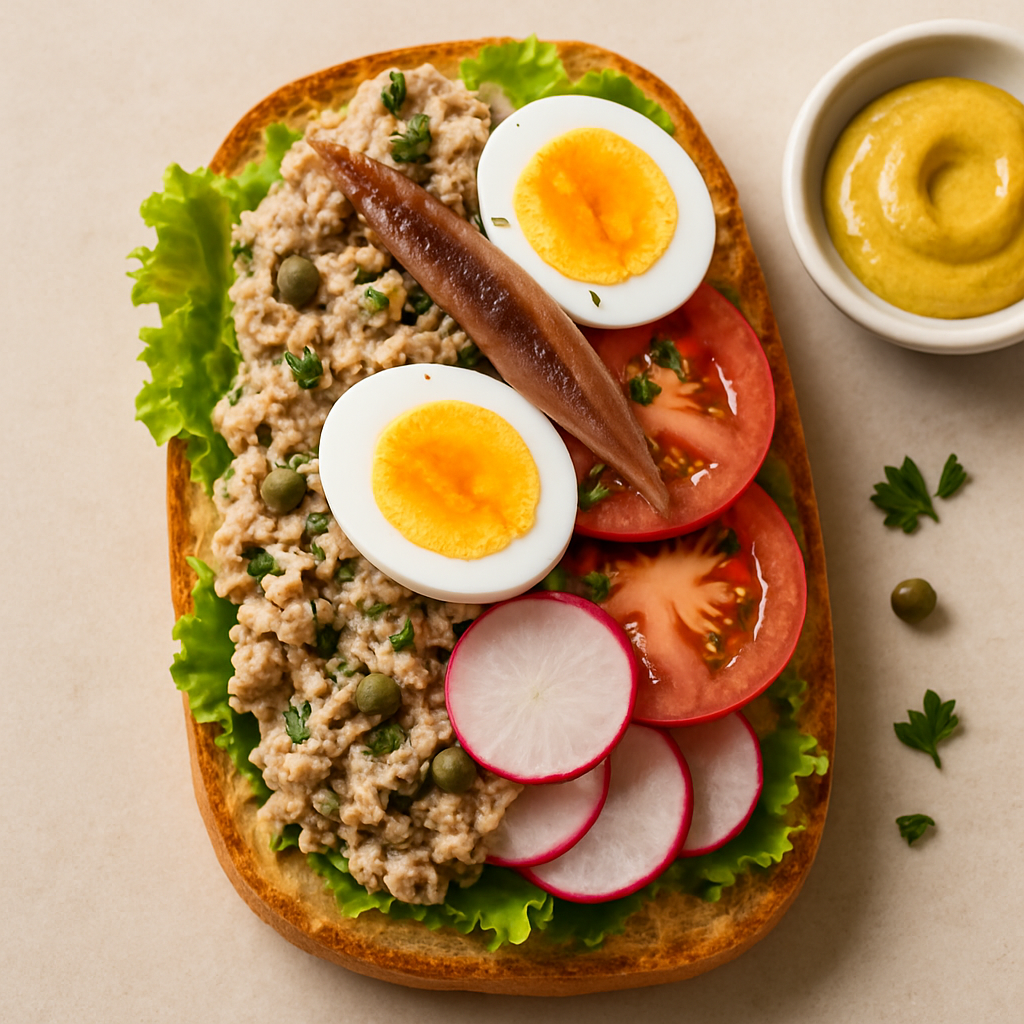 Sandwich Ensalada Niçoise con Atún