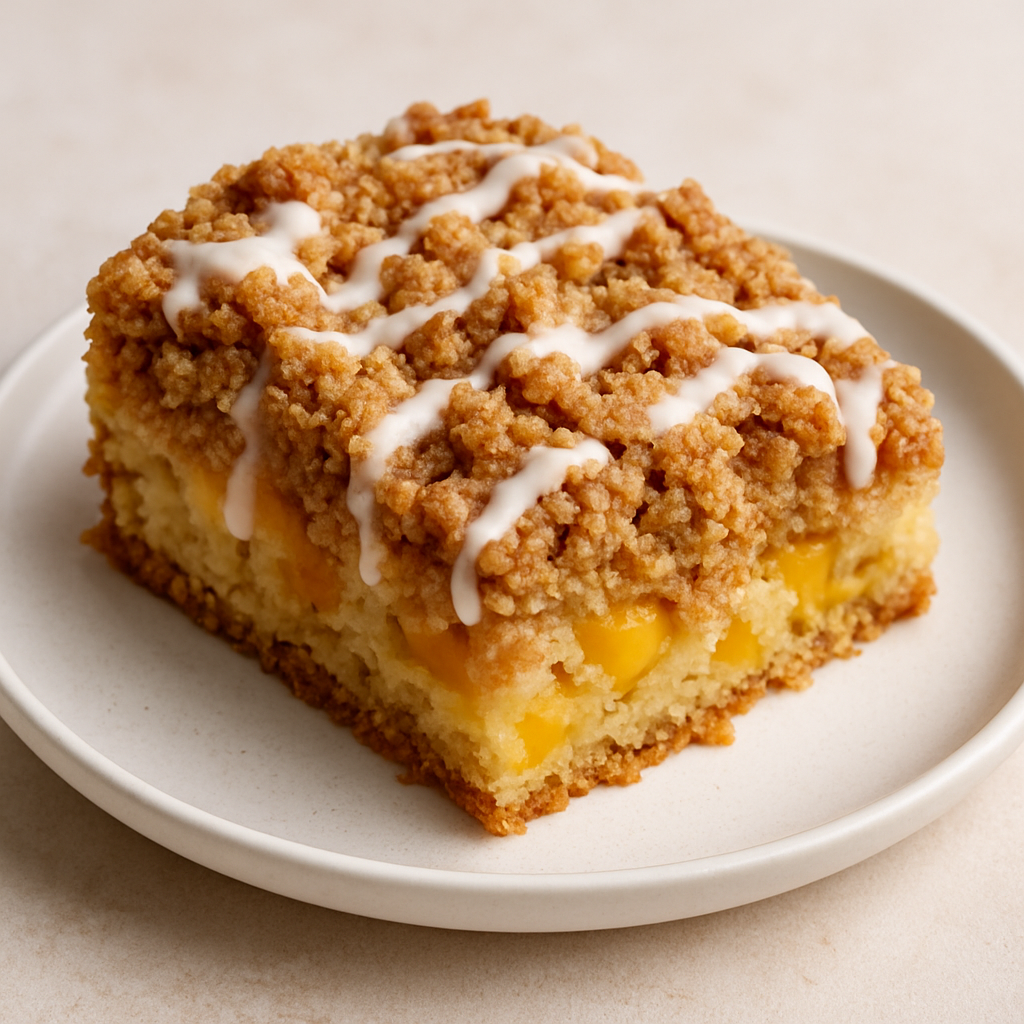 Peach Crunch Coffee Cake
