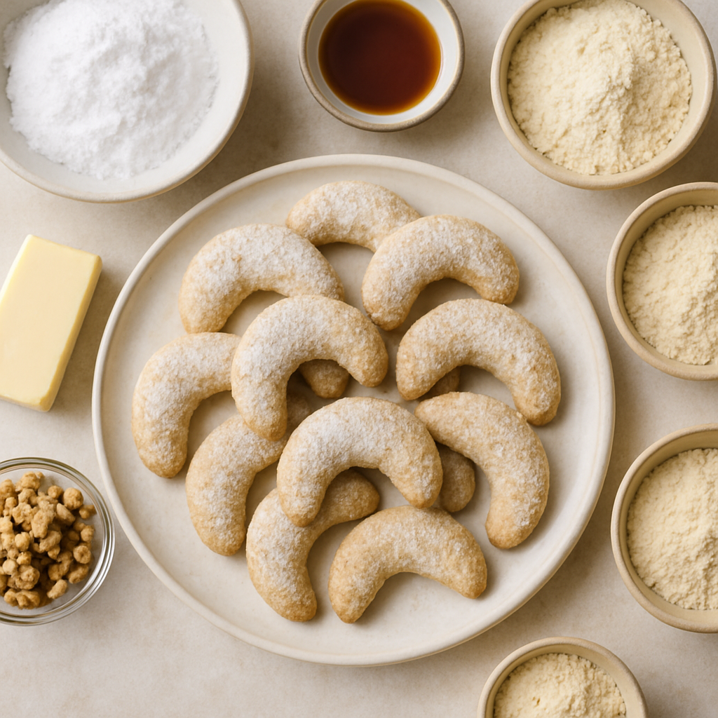 Gluten-Free Vanilla Crescent Cookies