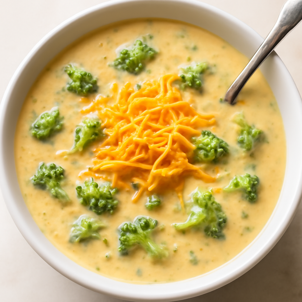 Super Easy Crockpot Broccoli Cheese Soup