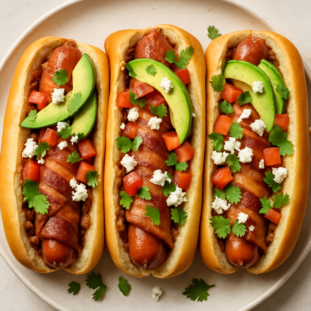 Bacon-Wrapped Sonoran Hot Dogs