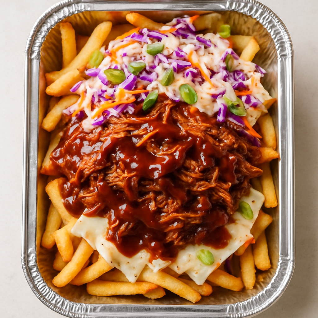 Papas Fritas BBQ con Cerdo Deshilachado para Tailgate