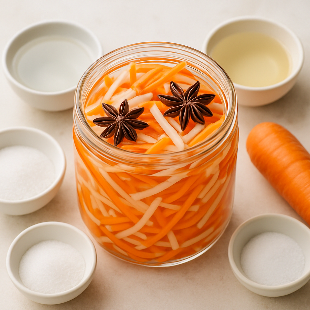 Đồ Chua (Encurtido Vietnamita de Zanahoria y Rábano Daikon)