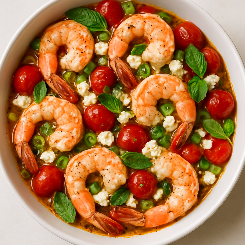 Baked Shrimp with Tomatoes and Feta