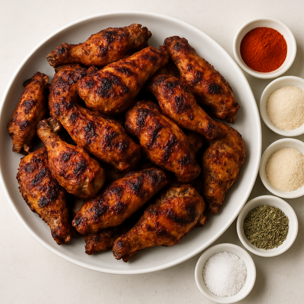 Alitas de Pollo Cajún a la Parrilla
