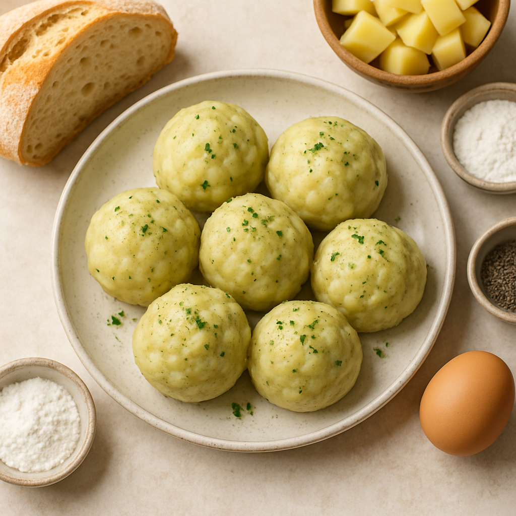 Kernidles: Albóndigas de Papa Cruda Alemanas