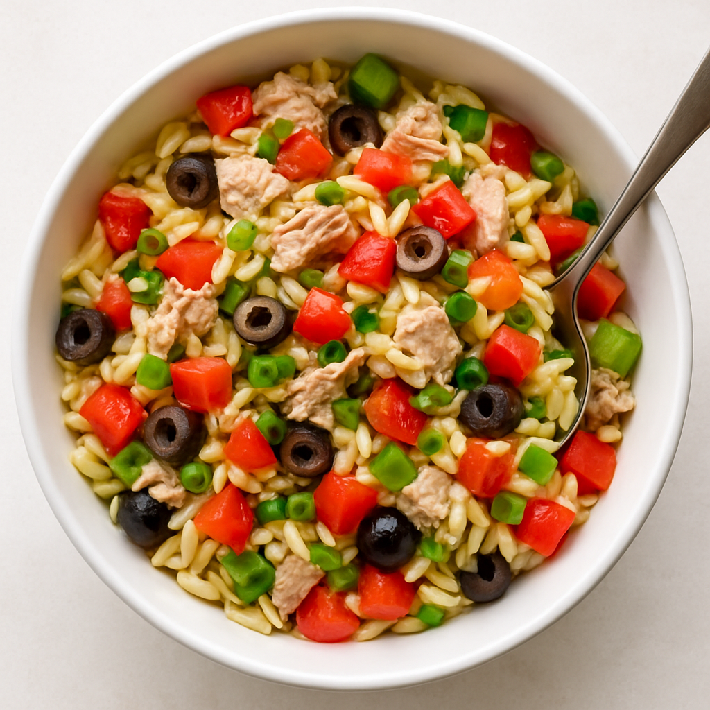 Tuna Vegetable Orzo Salad