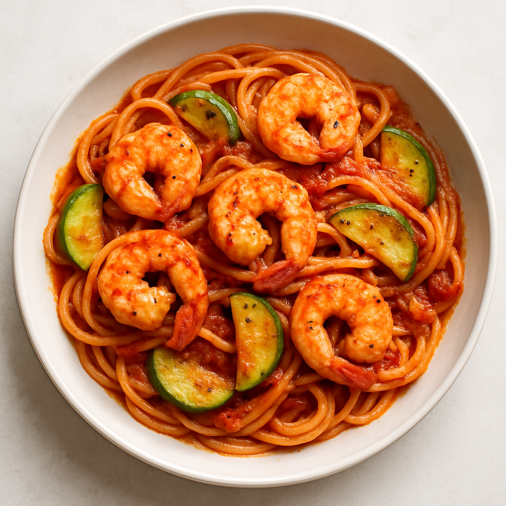 Spicy Shrimp Pasta with Marinara Sauce